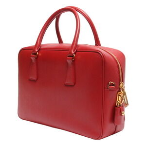 Prada Red Lux Bag Bauletto Shoulder Saffiano